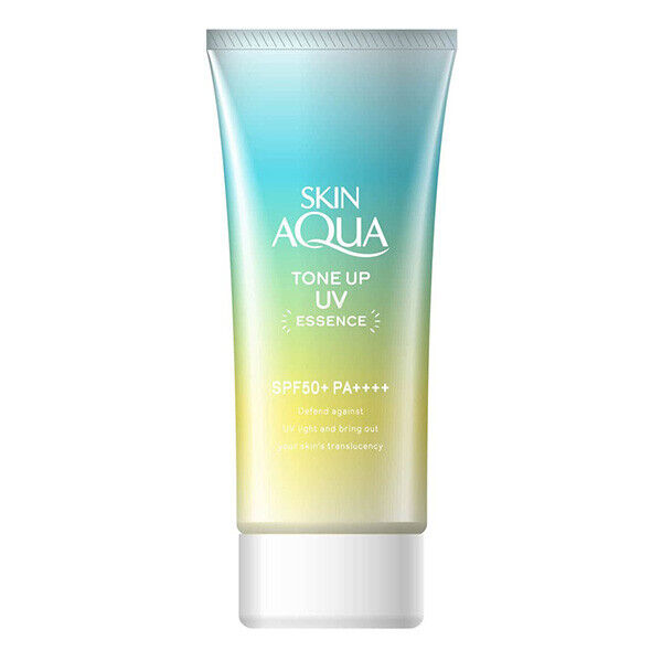 Rohto Skin AQUA Tone Up UV Essence Sunscreen 80g SPF 50+ PA++++ From Japan