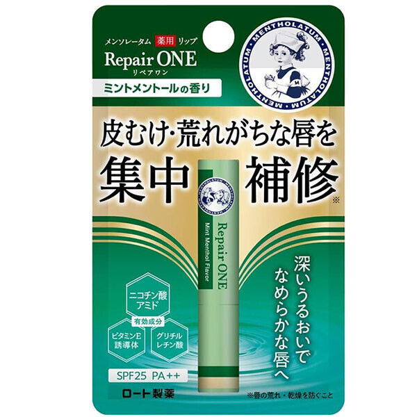 Rohto Mentholatum Medicated Lip Repair ONE Mint Menthol Flavor 2.3g