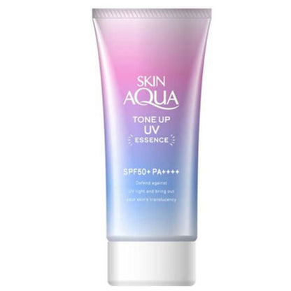 Rohto Skin AQUA Tone Up UV Essence Sunscreen 80g SPF 50+ PA++++ From Japan