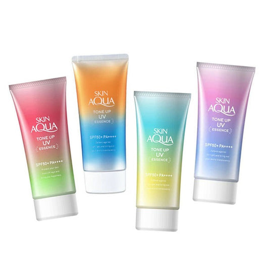 Rohto Skin AQUA Tone Up UV Essence Sunscreen 80g SPF 50+ PA++++ From Japan
