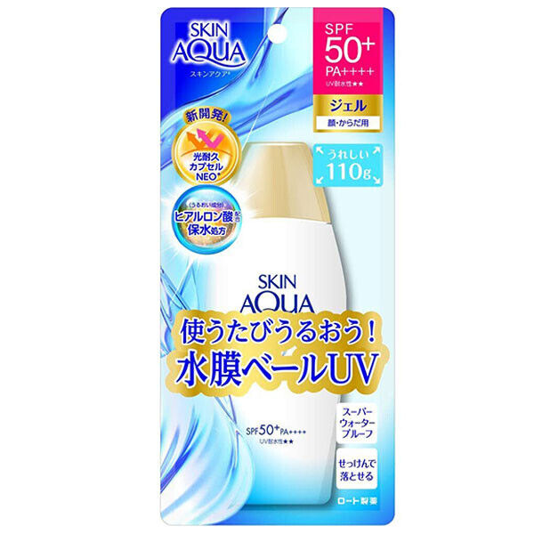 Rohto Skin AQUA UV Super Moisture Gel Sunscreen SPF50+/PA++++ 110g