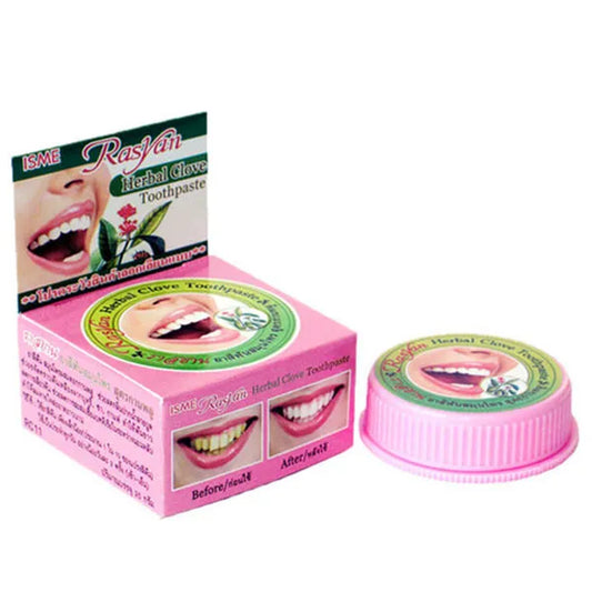 ISME Rasyan Toothpaste Clove Whitening Teeth Thai Herbal Clove Aloe Vera 25g